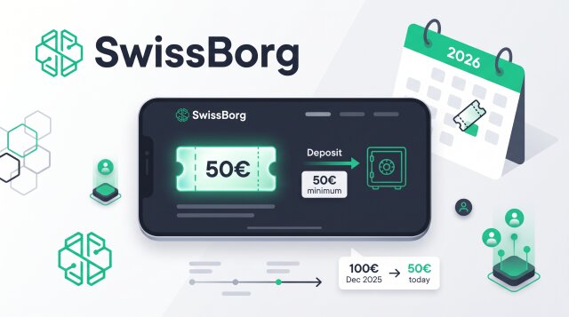 Offre parrainage SwissBorg 2026 : ticket jusqu'à 50€ pour le filleul et le parrain