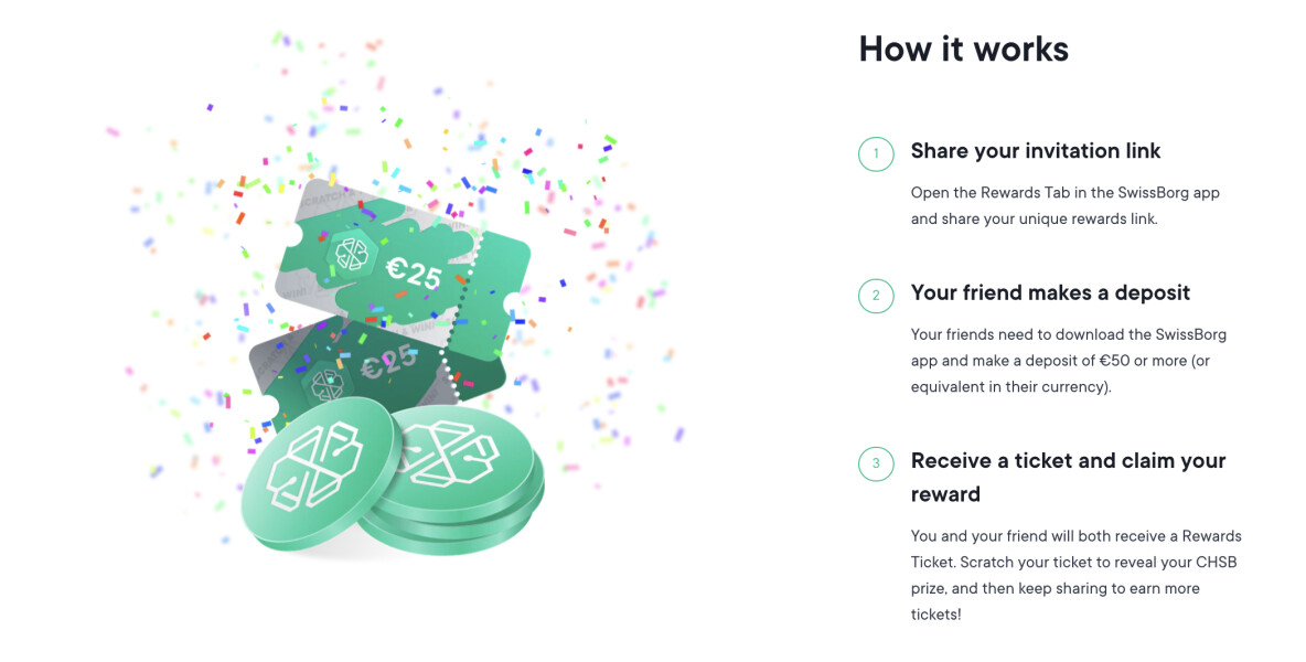 Offre de parrainage Swissborg au 21 avril 2026