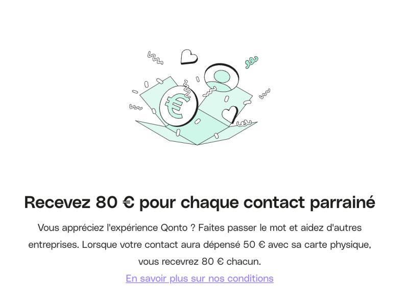 Offre de parrainage Qonto au 22 septembre 2026