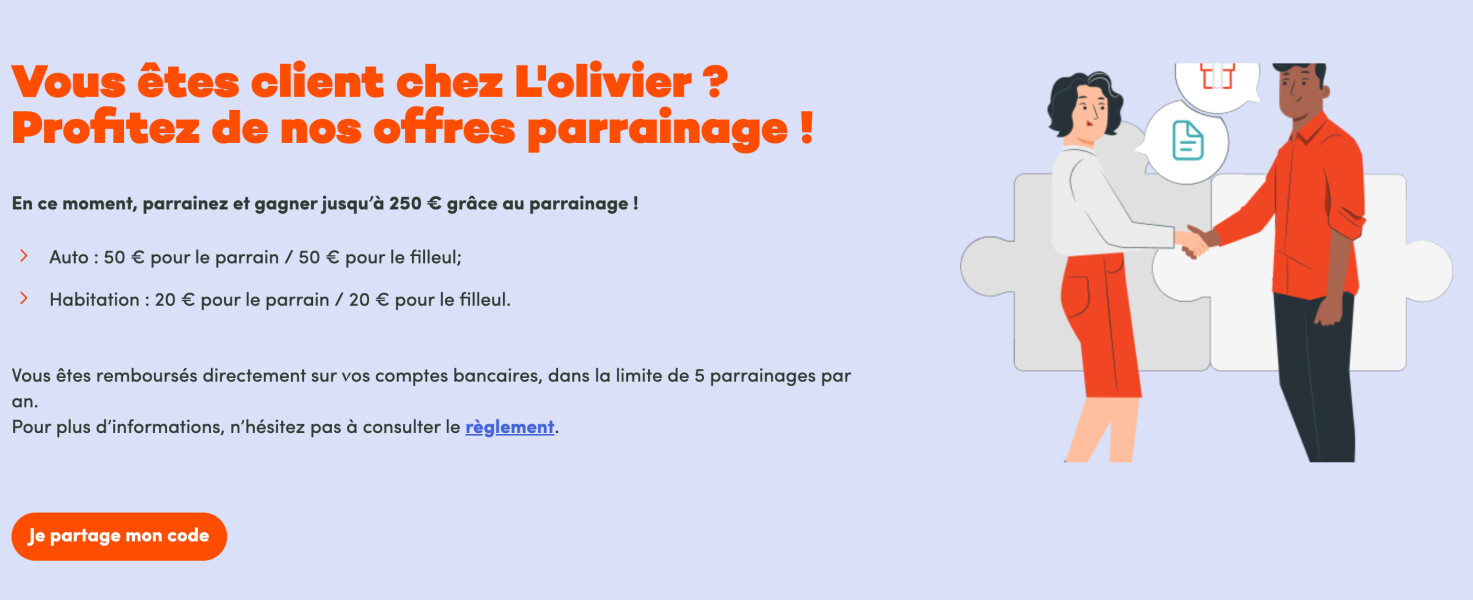Offre de parrainage L'olivier au 21 avril 2026