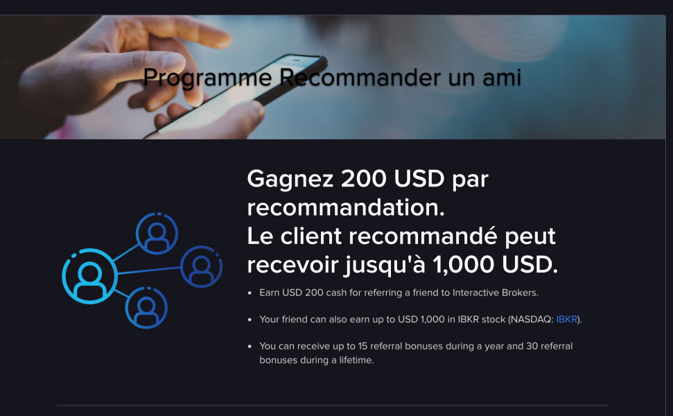 Offre de parrainage Interactive Brokers vérifiée le 24 septembre 2026